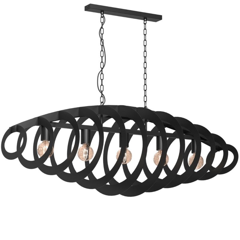 Lampa wisząca Luminex Space czarny matowy wym: 130 x 115 x 58 cm 5xE27 x 15W 1 szt.