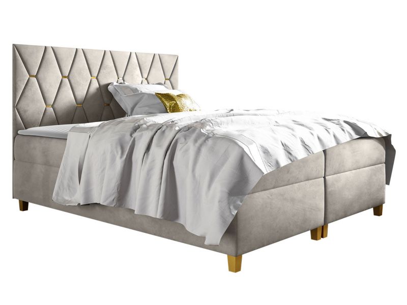 Łóżko kontynentalne MIRJAN 24 Inez 160x200 beżowy 1 szt.