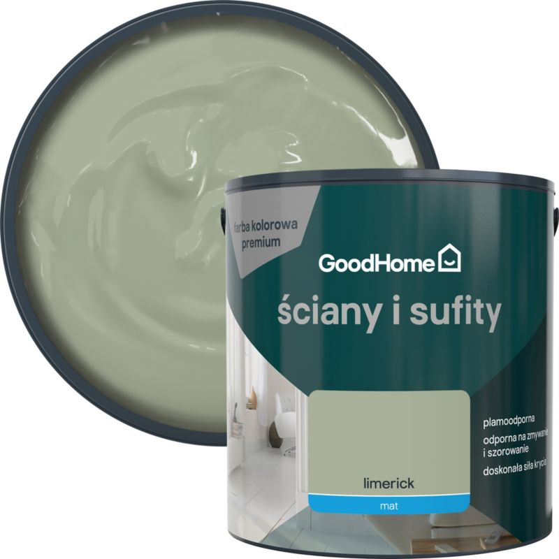 Farba plamoodporna GoodHome Premium Ściany i Sufity limerick 2,5 l