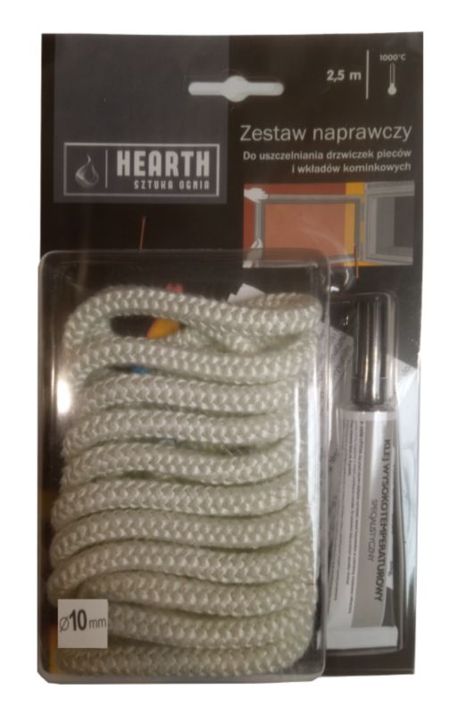 Zestaw naprawczy Hearth sznur izolacyjny 10 mm + klej