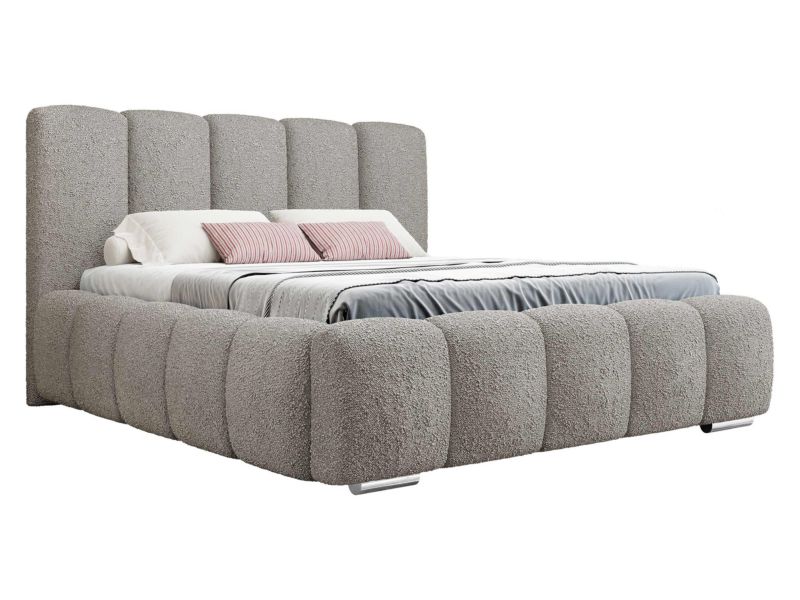 Łóżko tapicerowane MIRJAN 24 Wizko 160x200 ciemnoszara bukla 1 szt.