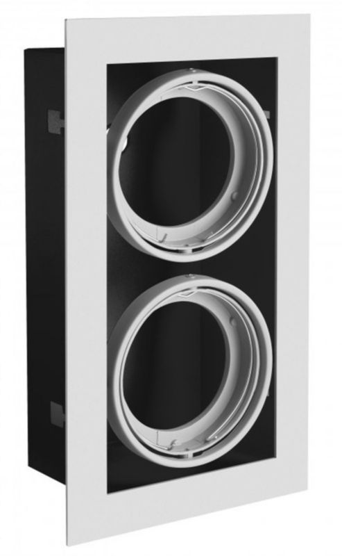 Lampa do zabudowy GTV Pireo szara, 2x50W, stal, regulowany kąt, IP20, 1 szt.