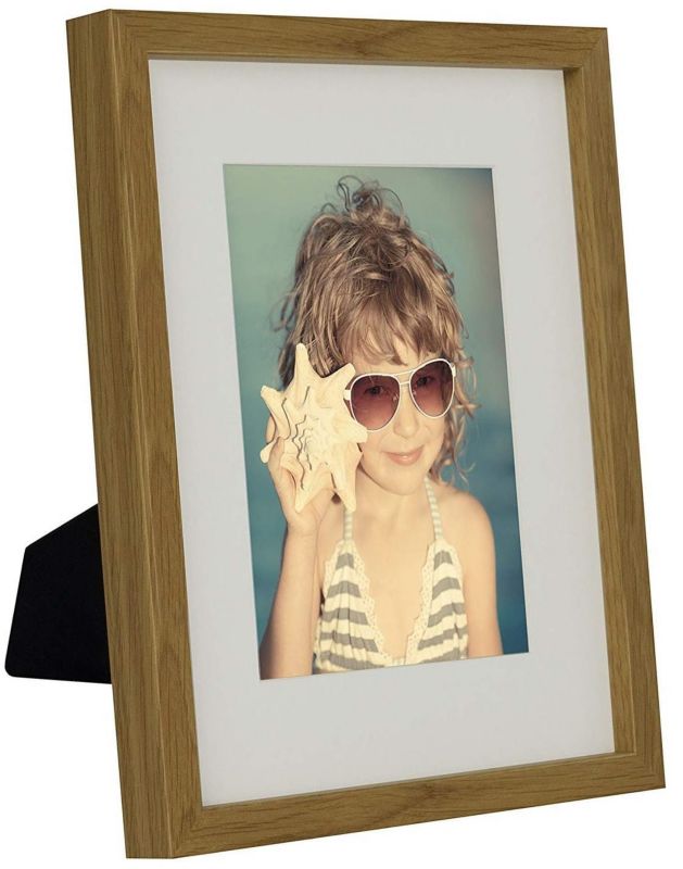 Ramka na zdjęcie BD art 20x25 cm dębowa stojąca i wisząca brązowa 1 szt.