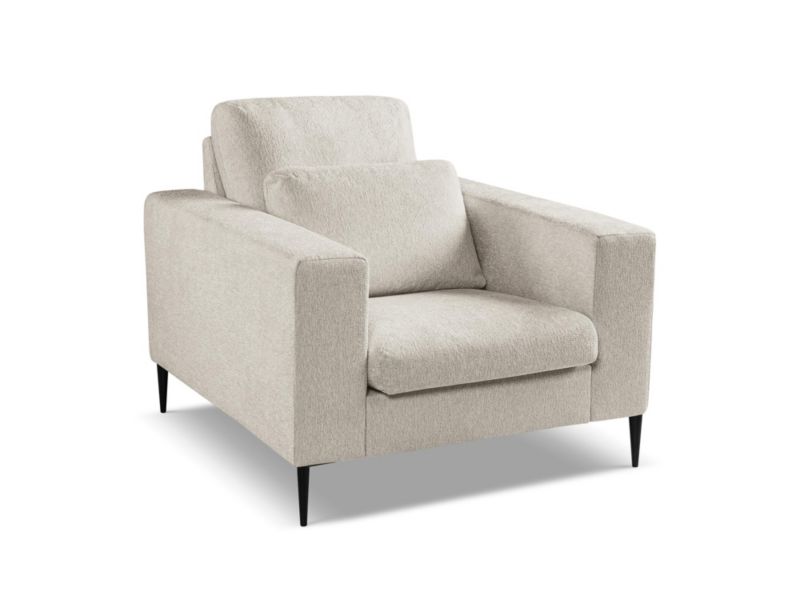 Fotel LaMiaSofa DIANO z tkaniny szenilowej 93x105 cm beżowy 1 szt.