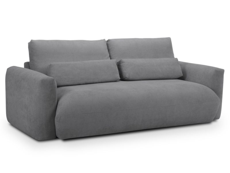 Sofa 3-osobowa LaMiaSofa FERMO z tkaniny szenilowej 240x110 cm szary 1 szt.