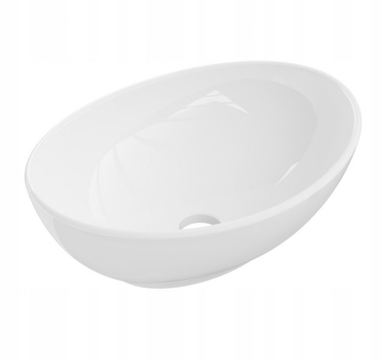 Umywalka ADK MEBLE Eliza nablatowa biała, owalna 1 szt.
