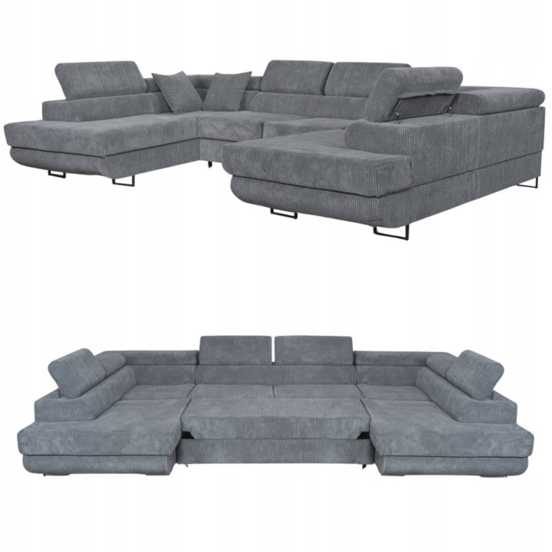 Kanapa do salonu rozkładana Family Meble Savio szary 1szt