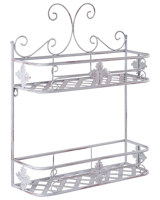 Metalowa półka łazienkowa wisząca szara Marayes 1 szt.