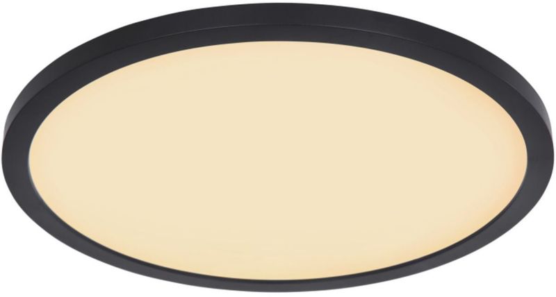 Plafon LED Globo Lighting Sapana 18W, czarno-satynowy, IP44, 3-stopniowy ściemniacz, 1 szt.