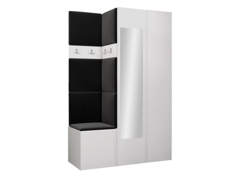 Garderoba MIRJAN 24 Orion XXVI biały + czarny 1 kpl.