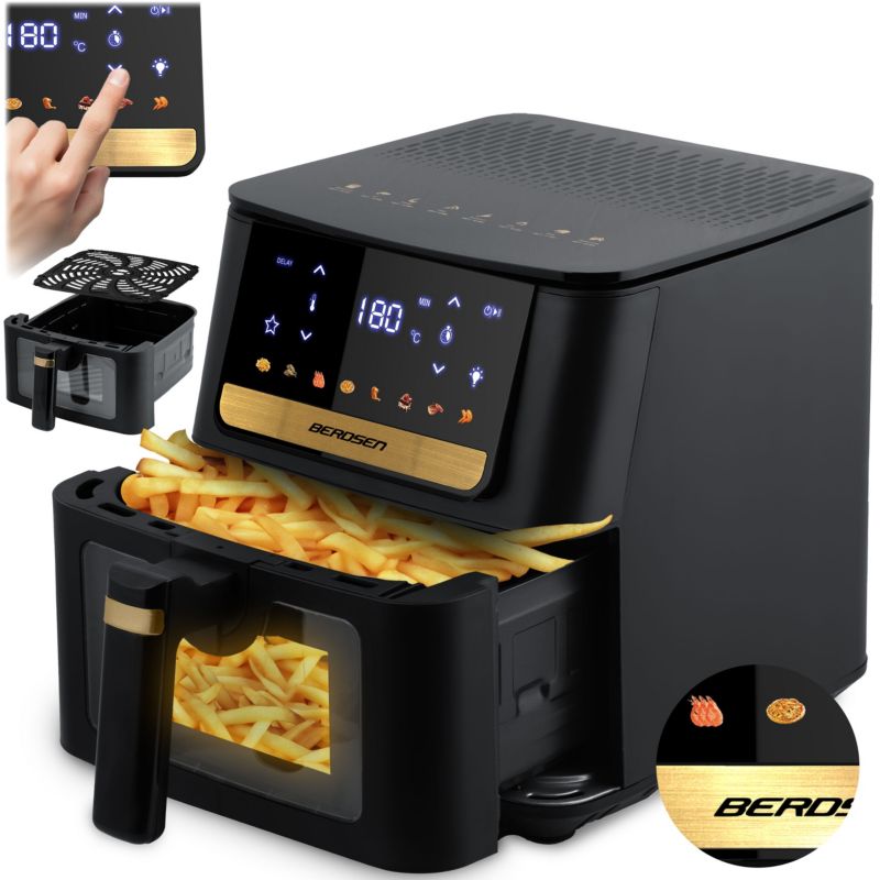 Frytkownica beztłuszczowa Berdsen BD-655 Air Fryer 6,5l 1700W czarna 1szt.
