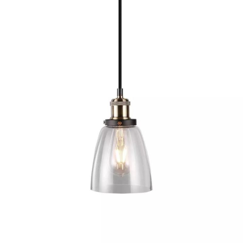 Lampa wisząca V-TAC Vt-7140 przezroczysto-złota wym: 113 x 24 x 14 cm 1xE27 x 1 szt.