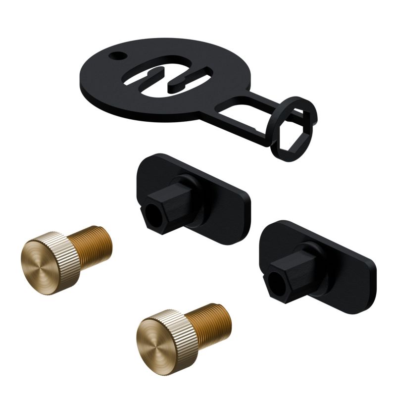 Zestaw montażowy do półki na lamele ścienne Stegu Moduall 5 elementów złoty