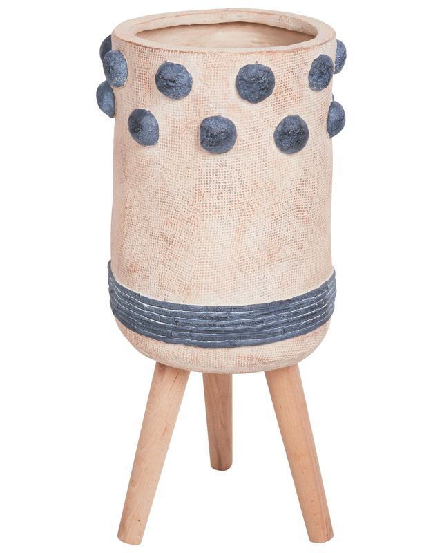 Doniczka na nóżkach Bletilla Ceramika Piaskowy 1 szt.