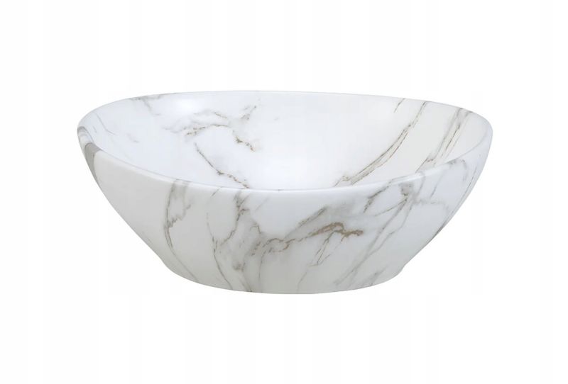 Umywalka nablatowa Furnidea 40 cm biały mat owalna PATI 1 szt.