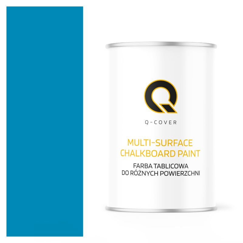 Farba Tablicowa Do Ścian Pisania Kredą Q-Cover Kolor Niebieski jasny RAL5012 Mat 1L