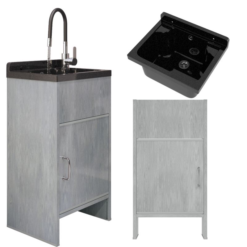 Zlewozmywak Gospodarczy Granitan Loma Szafka PCV z Baterią i Syfonem 1kpl.