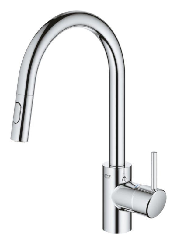 Bateria kuchenna Grohe Concetto starlight chrome, wysoka wylewka, wyciągana, 1 szt.