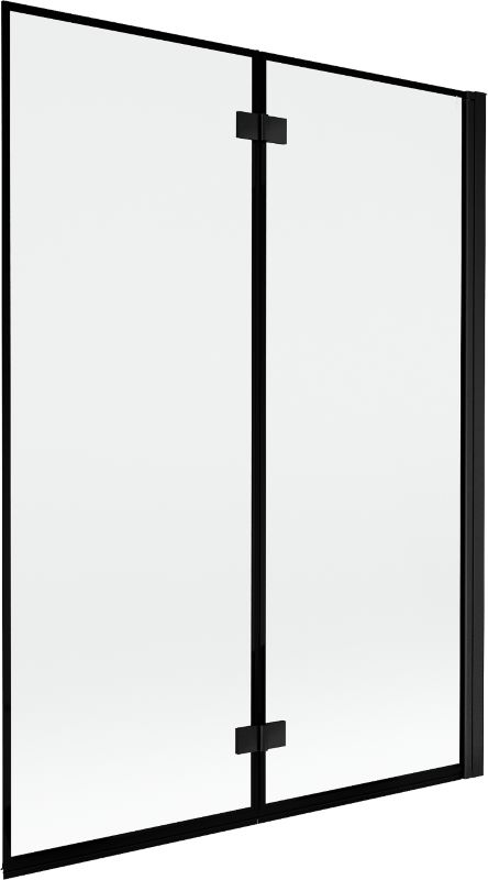 Parawan nawannowy 2-skrzydłowy Mexen Mist czarny 130 x 150 cm 1 szt