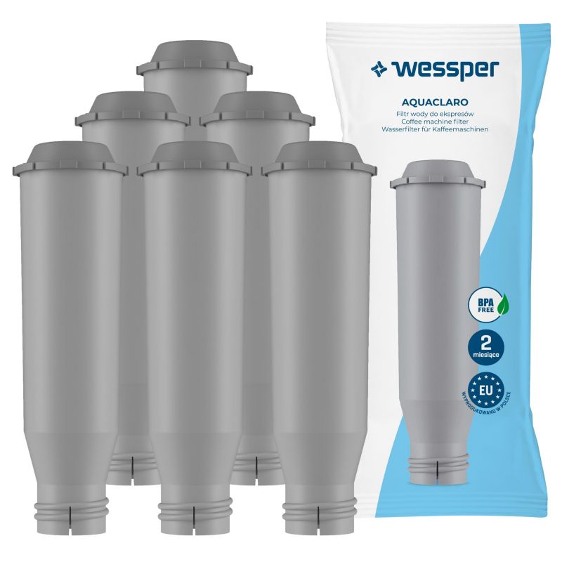 Filtr wody, Wessper, do ekspresu Krups Siemens, zamiennik, węglowy, 6szt