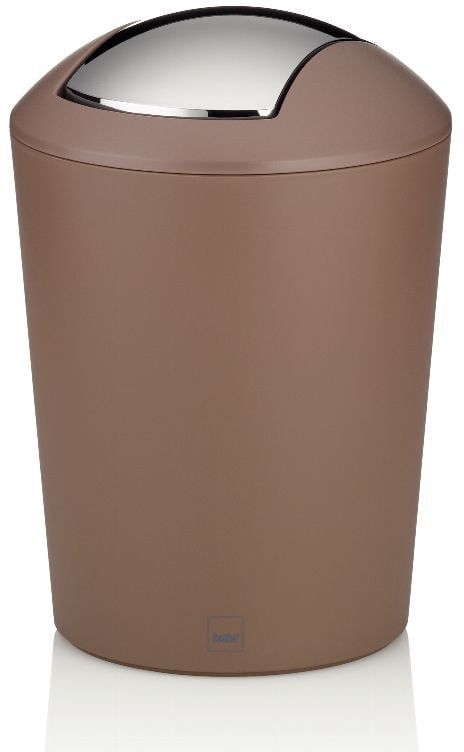 Kosz na śmieci Kela Marta 1,7L, taupe, pokrywa ruchoma, plastik, 1 szt.