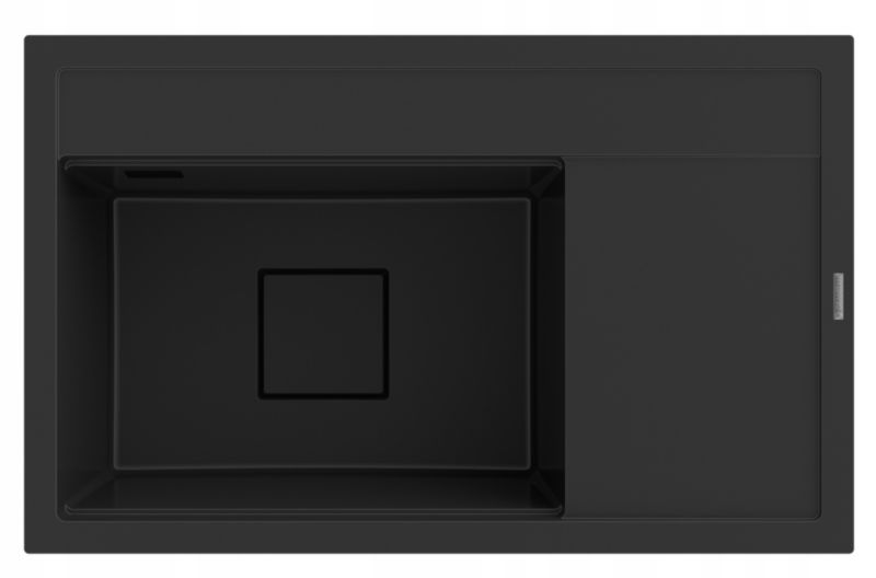 Zlewozmywak Granitowy Granitan Rendo Czarny Jednokomorowy z Syfonem i Maskownicą 1kpl.