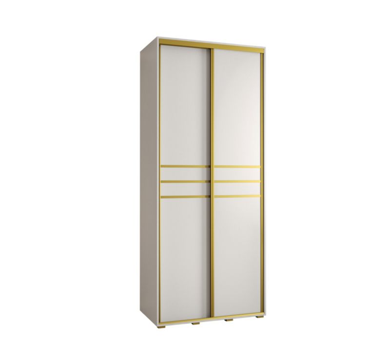 Szafa przesuwna Abiks DAVOS 10 wysoka szer.110cm biały/biały/złoty 1szt.