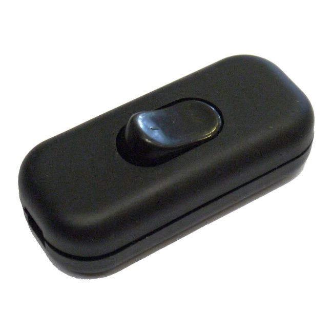 Wyłącznik przelotowy Polmark skręcany czarny