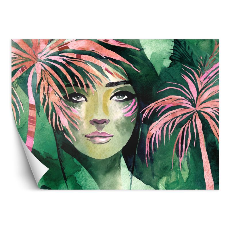 Fototapeta Feeby Tropikalne palmy Kobieta 200x140 1 szt