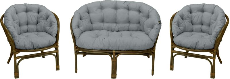 Poduszka na meble rattanowe wiklinowe AMPO zestaw jasny szary 1 szt.