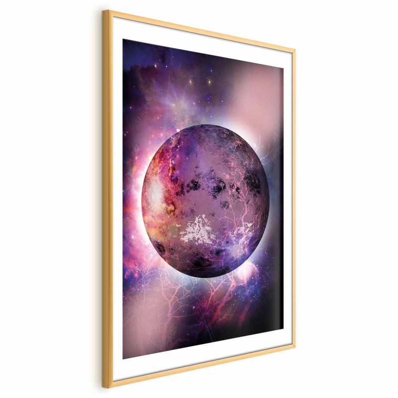 Plakat Artgeist Nieznana planeta 60x90 cm z ramą złotą 1 szt