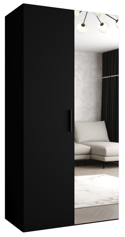 Szafa uchylna Abiks BARI 2 100 wys. 202 cm Czarny + u. Czarny 1 szt