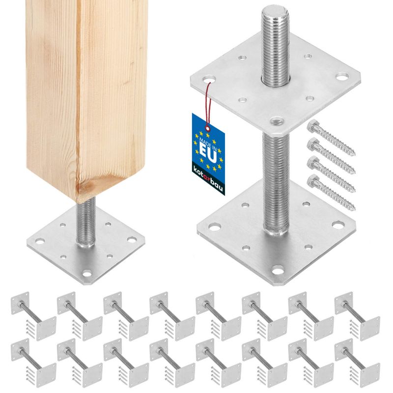 Podstawa słupa KOTARBAU regulowana pręt gwint 110x250 mm 16 szt.