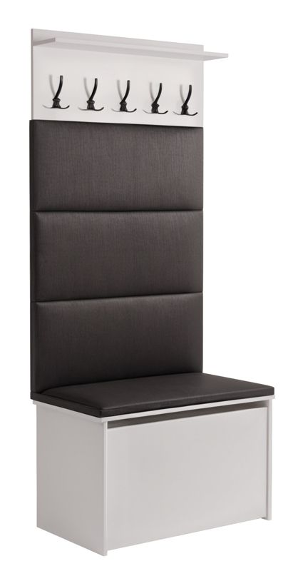 Szafka na buty z siedziskiem i wieszakiem Kobi ANDY panele grafit 1 szt.