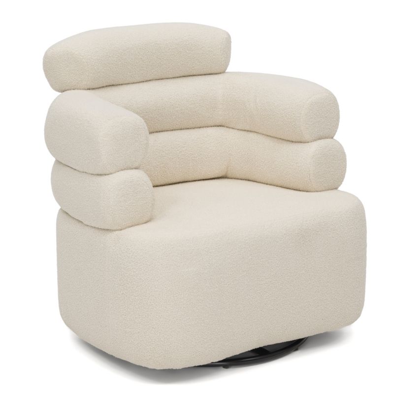 Fotel obrotowy MebleMWM MY-6492 Now or never 02 boucle beż 1 szt.