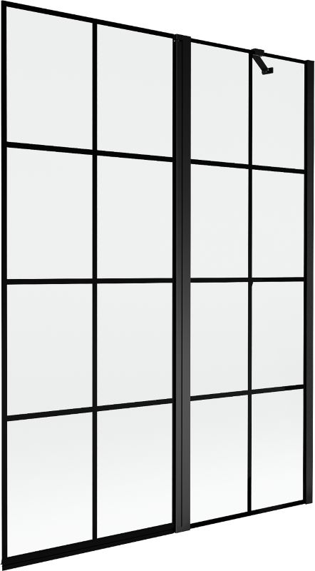 Parawan nawannowy Mexen Mist czarny 130 x 150 cm 2-skrzydłowy - 8A9-130-011-70-77-P 1 szt.