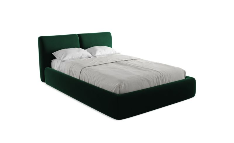 Łóżko LaMiaSofa Hoku z weluru 140x200 lawendowy 1 szt.