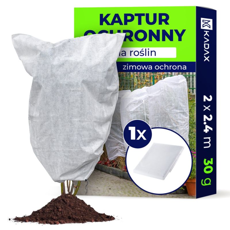 Kaptur ochronny KADAX na rośliny ze ściągaczem 2 x 2.4 m 30 g/m² biały 1 szt.