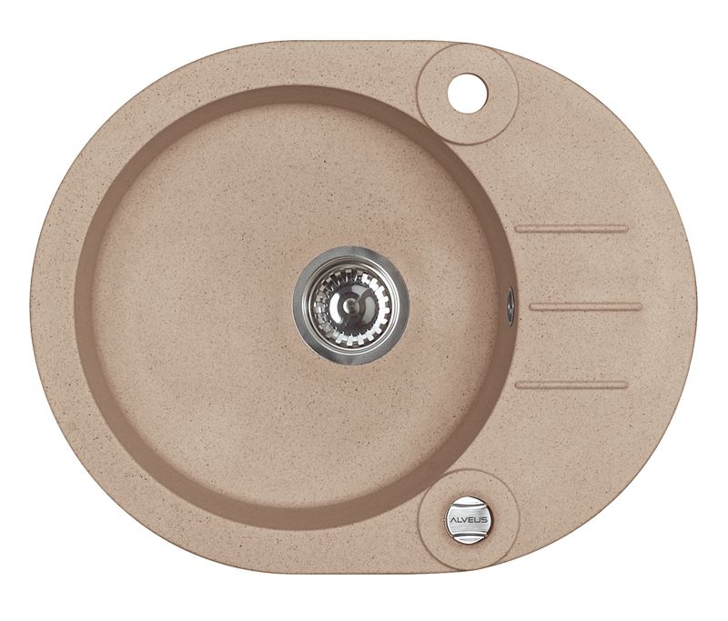 Zlewozmywak granitowy Alveus ROLL 40 kol. 55 beż (59,5x47,5) 1-komorowy 1szt