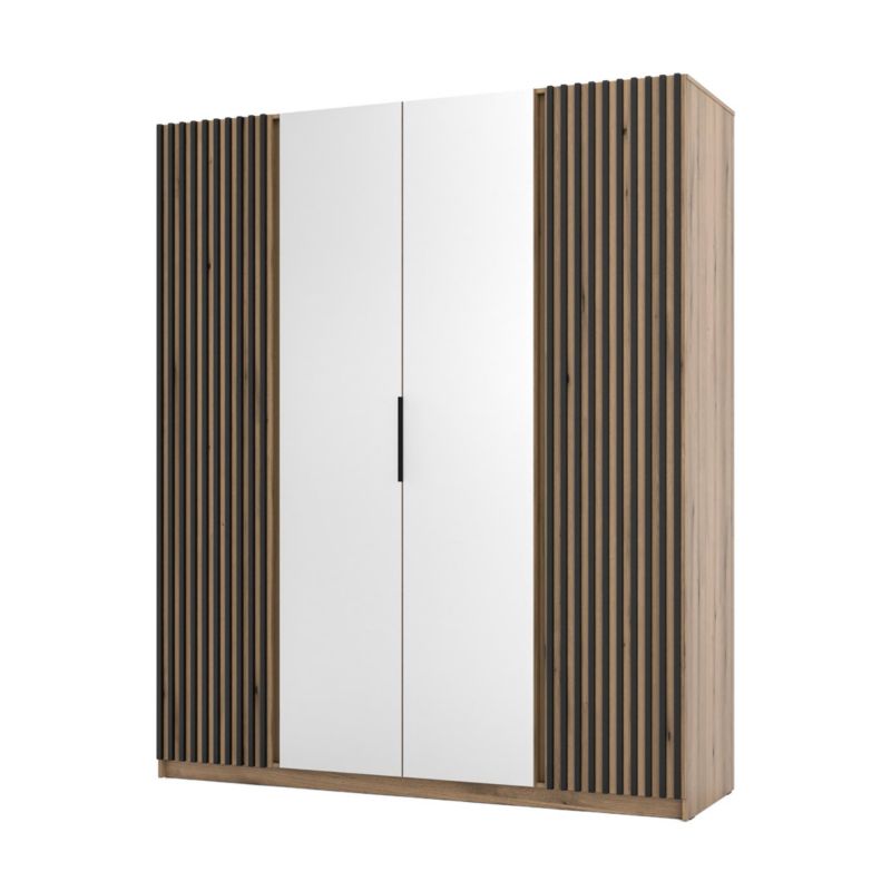 Szafa do przedpokoju i sypialni 4-drzwiowa z lustrem Bonni Dravero EV/EV-BL 2LAM 2L 1 szt.