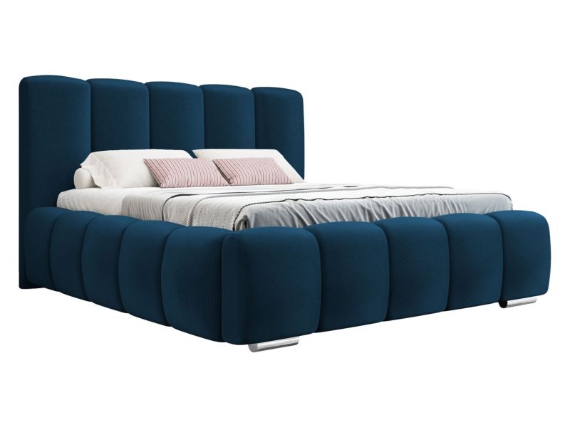 Łóżko tapicerowane MIRJAN 24 Wizko 160x200 ciemny szafir 1 szt.