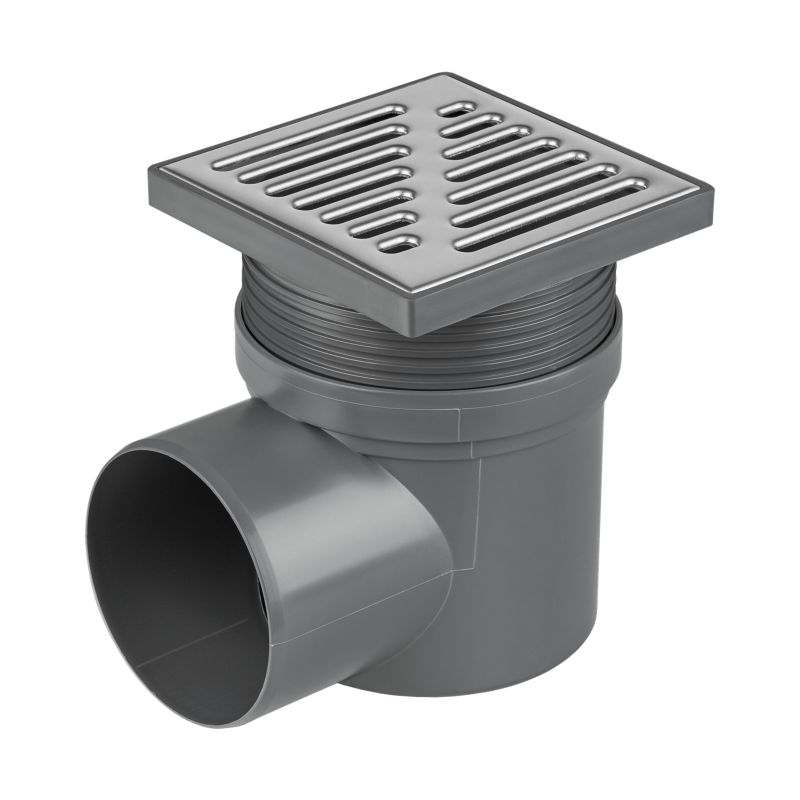 Wpust kanalizacyjny Instadrain boczny 11 cm nierdzewny 15 x 15 cm