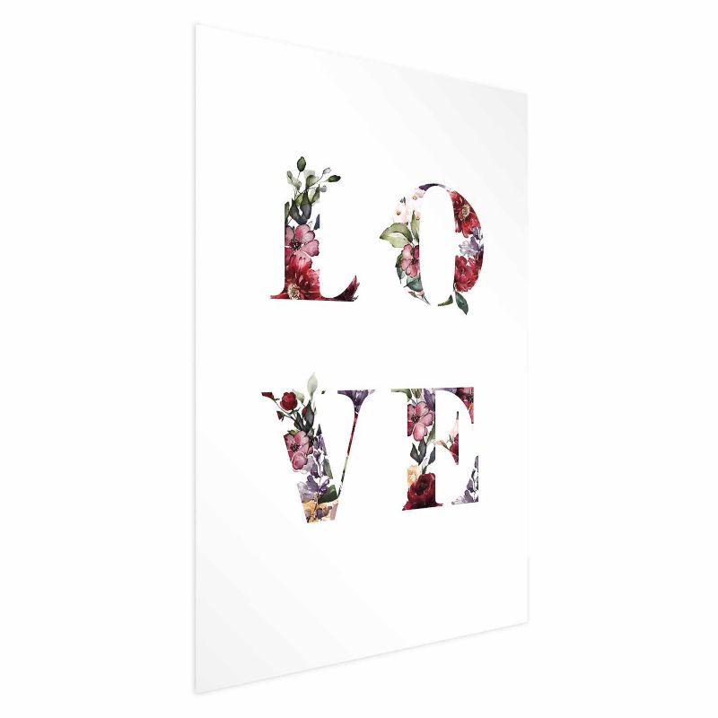 Plakat Artgeist Miłość w kwiatach 21x30 cm bez ramy 1 szt