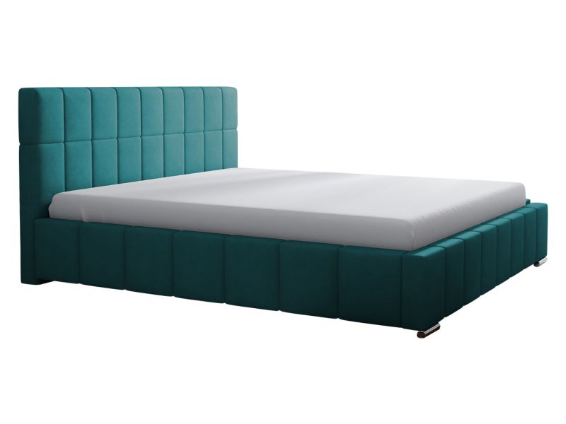 Łóżko tapicerowane MIRJAN 24 Leo 160x200 turkusowy 1 szt.
