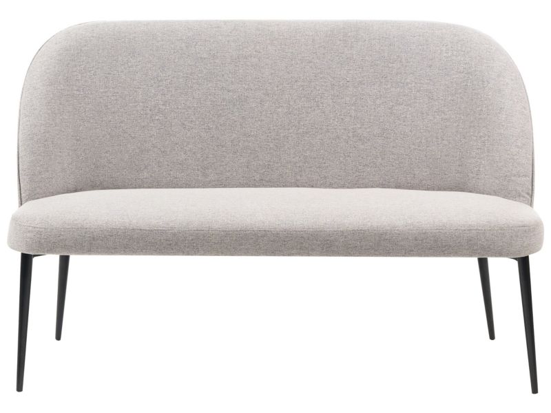 Ławka tapicerowana 2-osobowa jasnoszara Osby 1 szt.