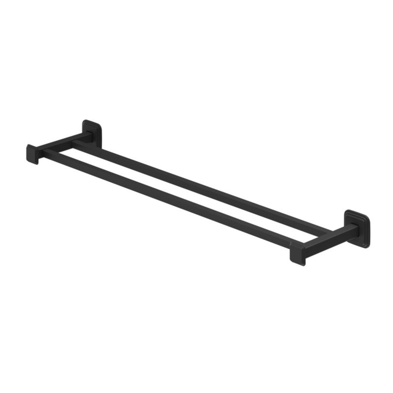 Wieszak podwójny na ręczniki GoodHome Teesta 60 cm czarny