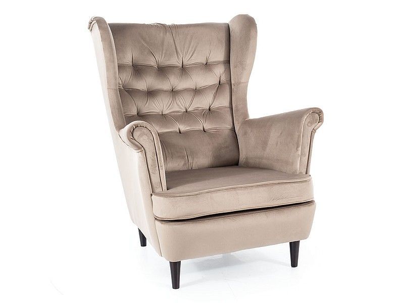 Fotel Signal uszak HARRY VELVET ciemnobeżowy 1 szt