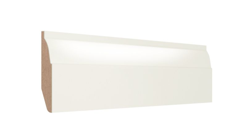 Listwa MDF 14 x 94 x 2400 mm dwustronna chamfered / ovolo biała
