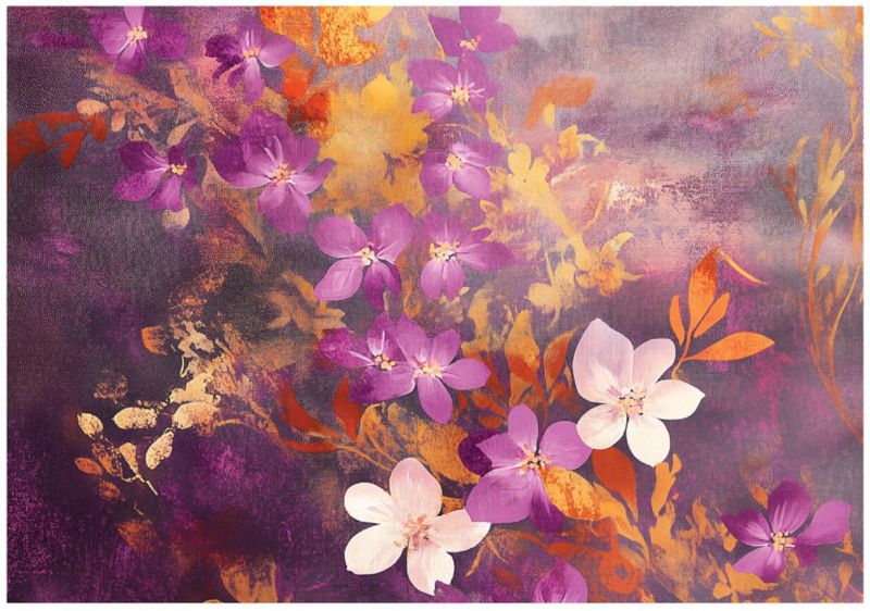 Tapeta Do Sypialni Salonu Kuchni WALLARENA 300x210 cm Fototapeta Na Flizelinie Kwiaty Różowe 1 szt.