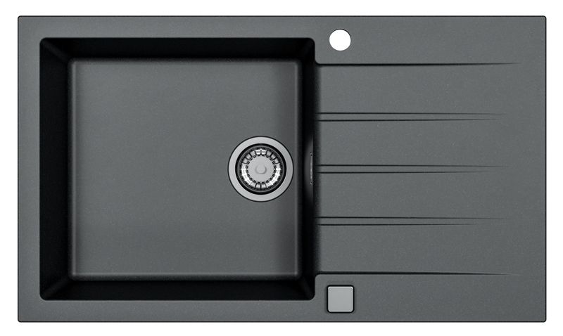 Zlewozmywak granitowy Alveus Cadit 40 kol. 91 czarny (86x50) 1-komorowy 1szt.